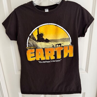Planet Of The Apes Come Back To Earth T-Shirt Fitted Large Sci-Fi Nerd Block