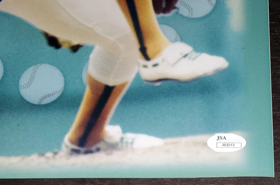 Vida BlueJSA CERTIFICADO DE AUTENTICIDAD MLB Oakland A's HOF autógrafo 12x14 fotografía gigantes Foto 3 de 4