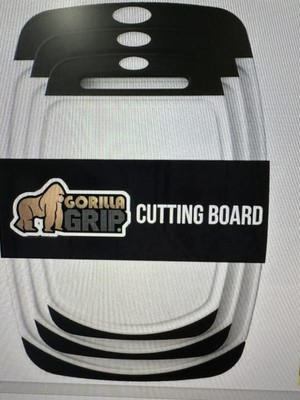 Gorilla Grip  Reversible Cutting Board Set  - 3 Pieces, Black