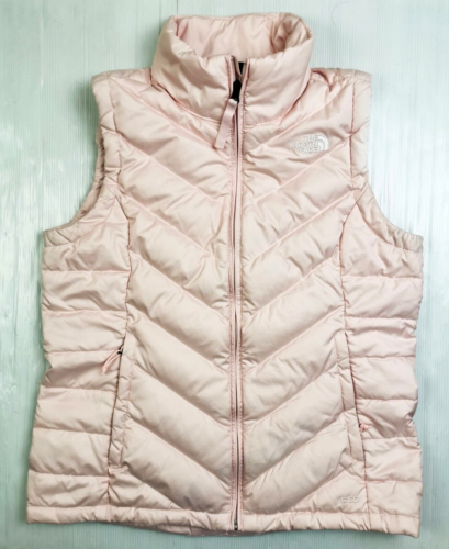 HOT Women's THE NORTH FACE 550 SPORT DOWN QUILT PUFFER PASTEL PINK VEST JACKET M - Picture 1 of 16