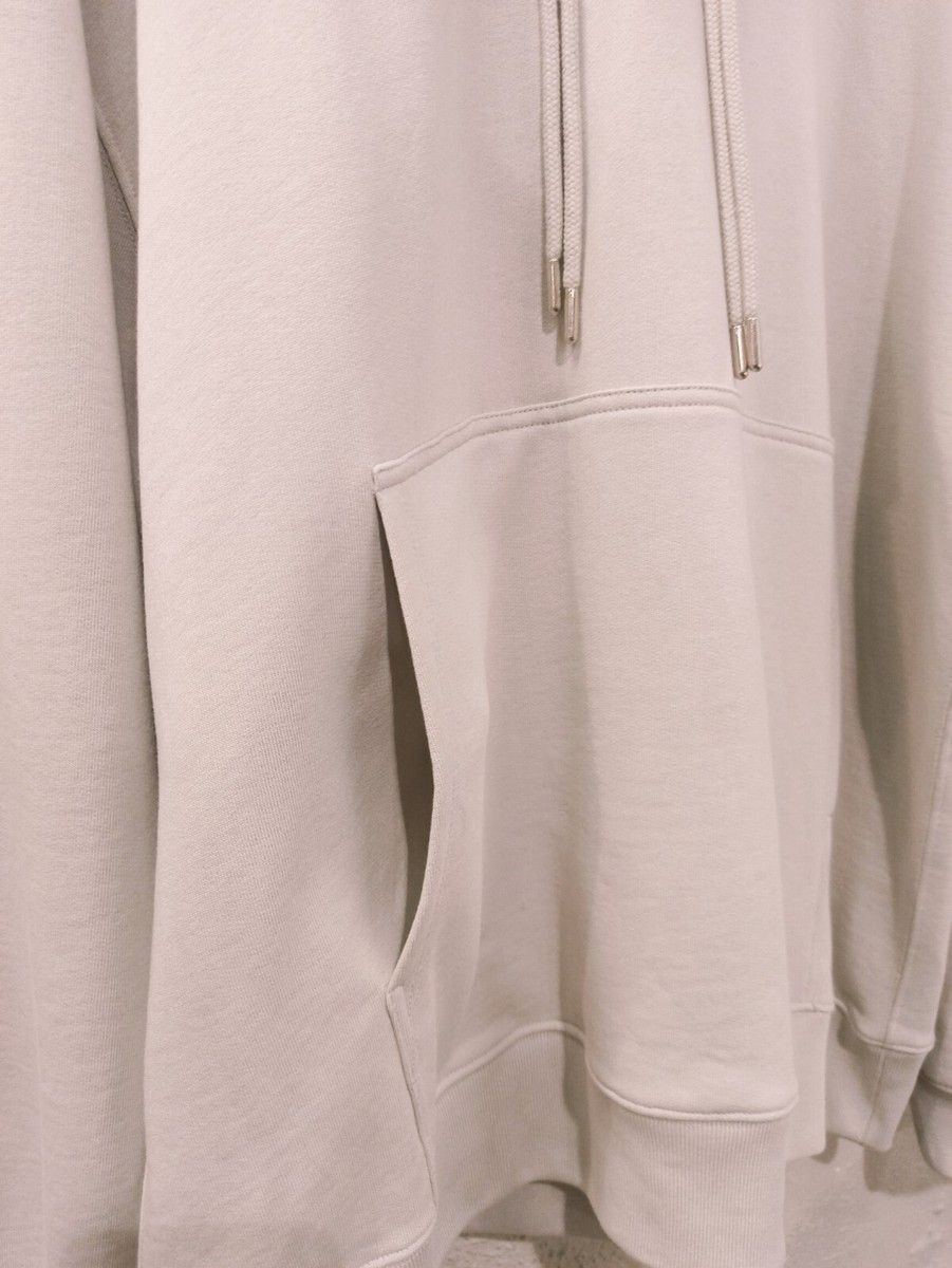 Dries Van Noten second skin power net① DRIES VAN NOTEN DOUBLE DRAWSTRING OVERSIZED HOODIE in GREY