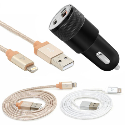 18W Fast Car Charger Adapter+Cable For iPhone 11/11 Pro/11 Pro