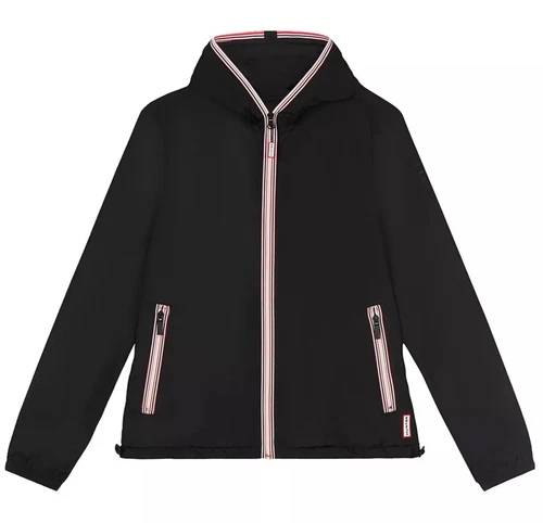 HUNTER Womens Black Original Hooded Raincoat Shell Jacket Size UK XS