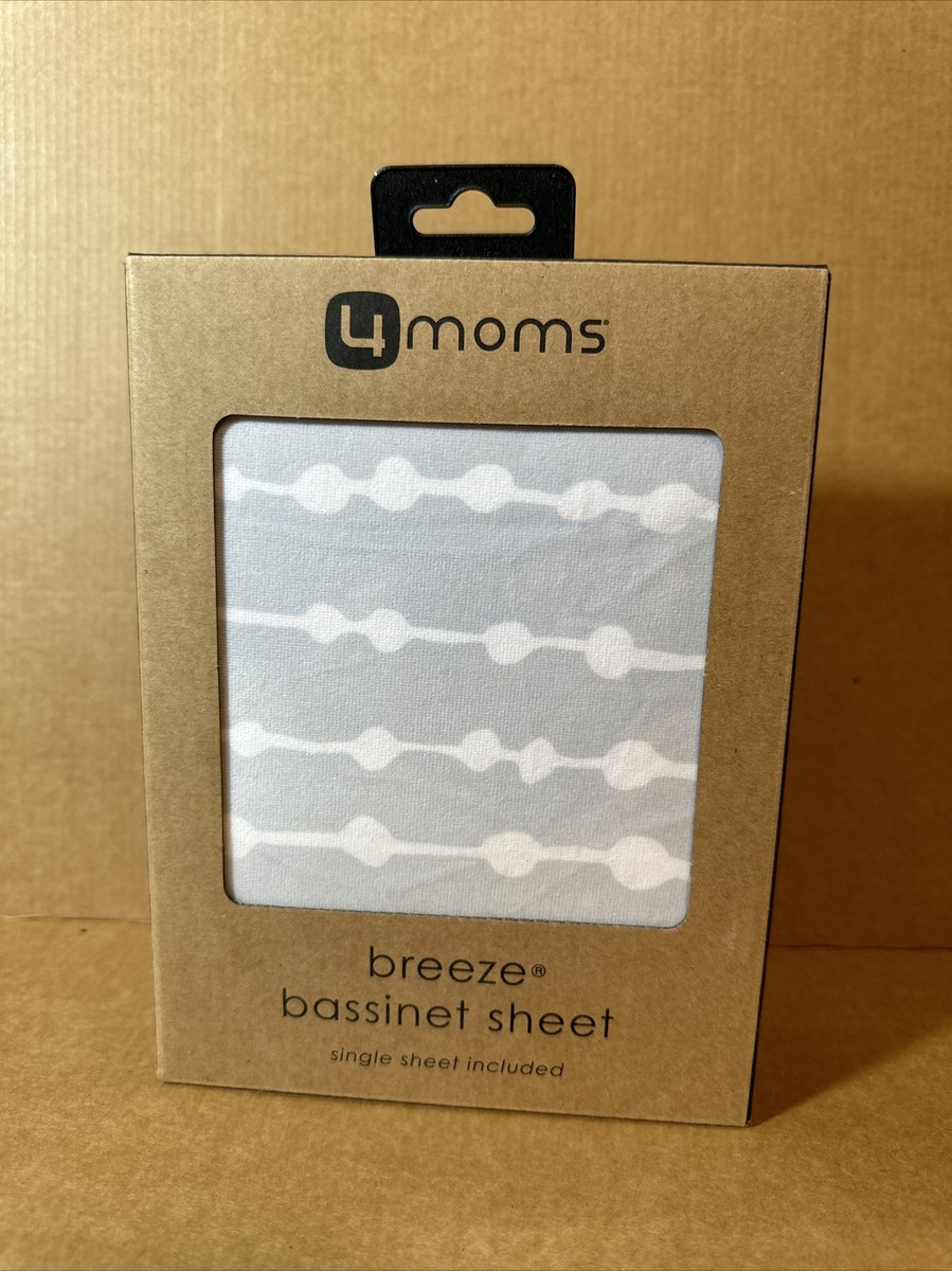 NEW 4MOMS Breeze Plus 1045 SMALLER BABY BASSINET Play Yard Sheet GRAY BEADS