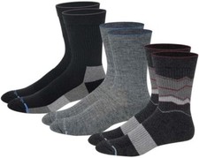 3 Pairs Mens Crew Compression Socks Outdoor Half-Cushion for Hiking Ski Travel