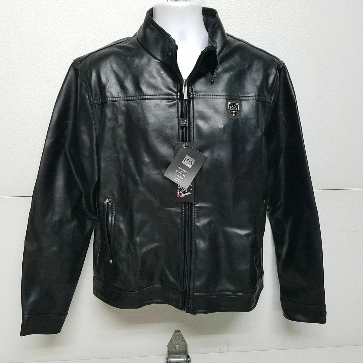 Large Emporio EGA Luxury Collection Italian Men s Black Faux