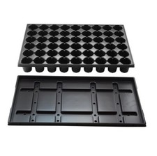 Quickpot Stabile Anzuchtsplatte mit 54 Pflanzlöchern + Untersetzer QP-54R