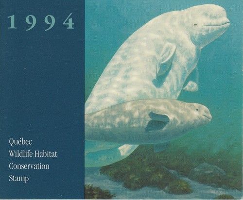 Quebec Wildlife Habitat Conservation 1994 Beglugas $7 single minisheet bklet QW7 - Picture 2 of 3