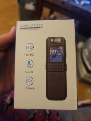 Compact Body Camera 1 Mill Mega Pixels Full HD 180 Degree Rotation 