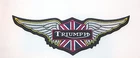TRIUMPH MOTORCYCLE EMBROIDERED JACKET PATCH 12" ACROSS X 4" TALL (AWESOME PATCH)