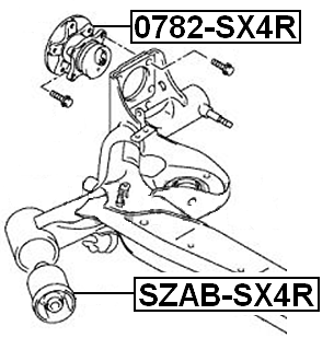 Crossmember Bushing FEBEST SZAB-SX4R OEM 46221-80J00 | eBay