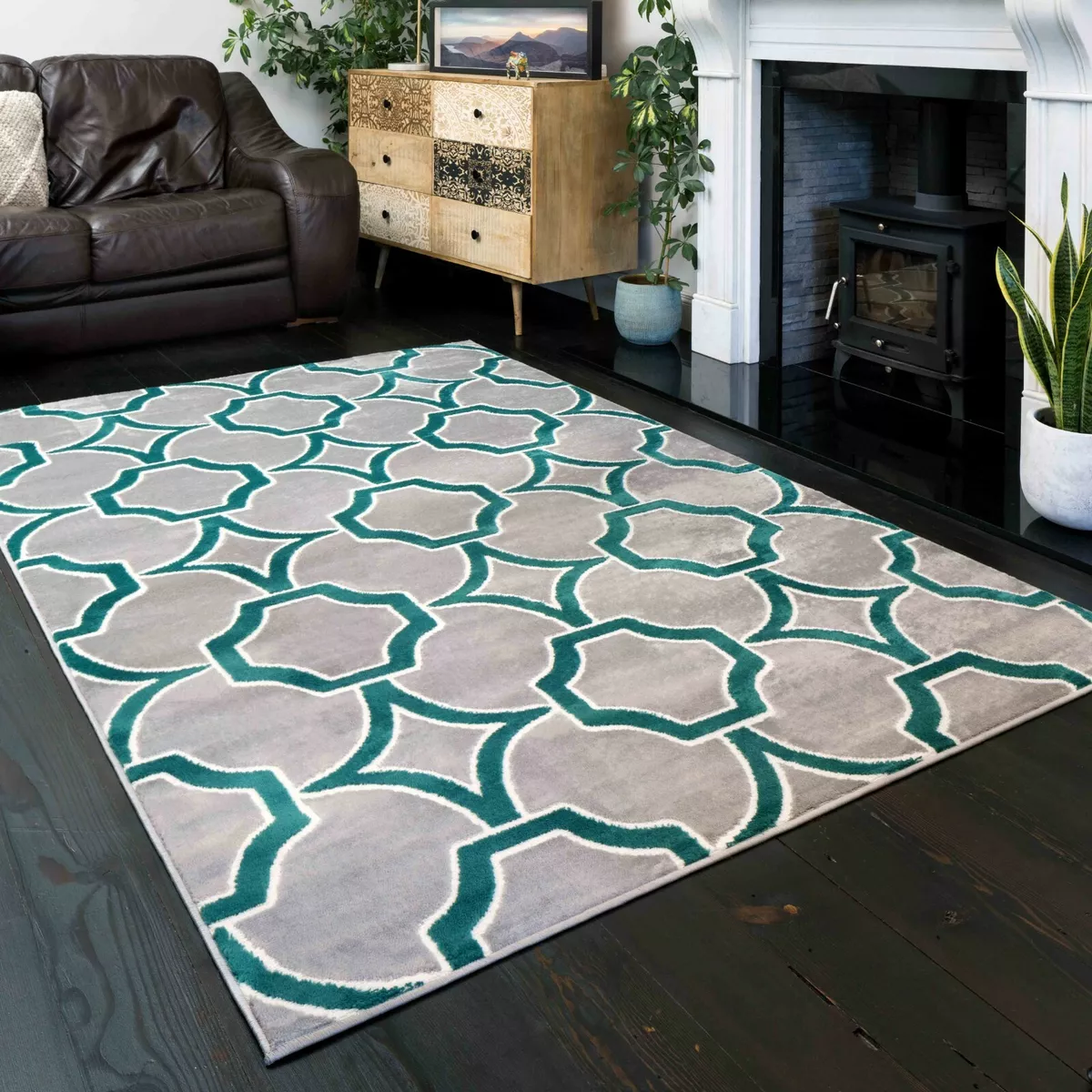 Emerald green area sale rug