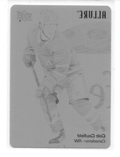 2023-24 Allure 1 of 1 press plate (Black) Canadiens Cole Caufield cd# 100