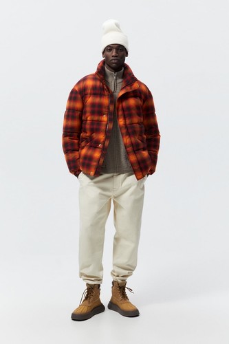 PLAID FLANNEL PUFFER JACKET | eBay