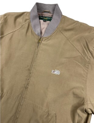 Vintage Crocodile Jacket White Gator Adult XL Varsity Bomber Full