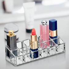 1PC Clear Lipstick Organizer Stand 12 Slot Cosmetic Display Brush or Makeup Case