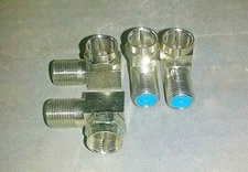 SF81-90 DYNAFLEX COAXIAL TV CABLE MALE TO FEMALE ELBOW CONNECTOR. 4pcs