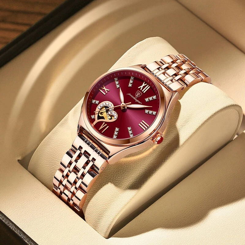 Watch Women Stainless Steel Waterproof Luminous Watches Mens Quartz Wristwatch