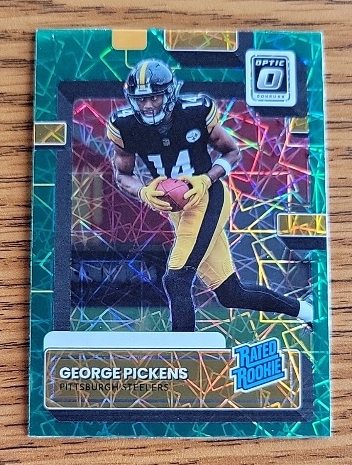 2022 Donruss Optic Preview GEORGE PICKENS RC Green Velocity Prizm #P-323🔥RARE!!