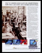 1986 Commodore Amiga 500 computer photo screen shots vintage print ad