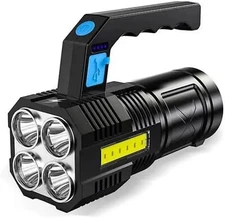 Rechargeable Flashlights, LED USB Waterproof Super Bright Powerful Large Beam