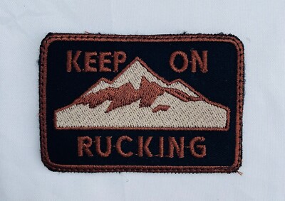 ''Keep On Rucking'' - GORUCK style - Hook and Loop Backing Patch