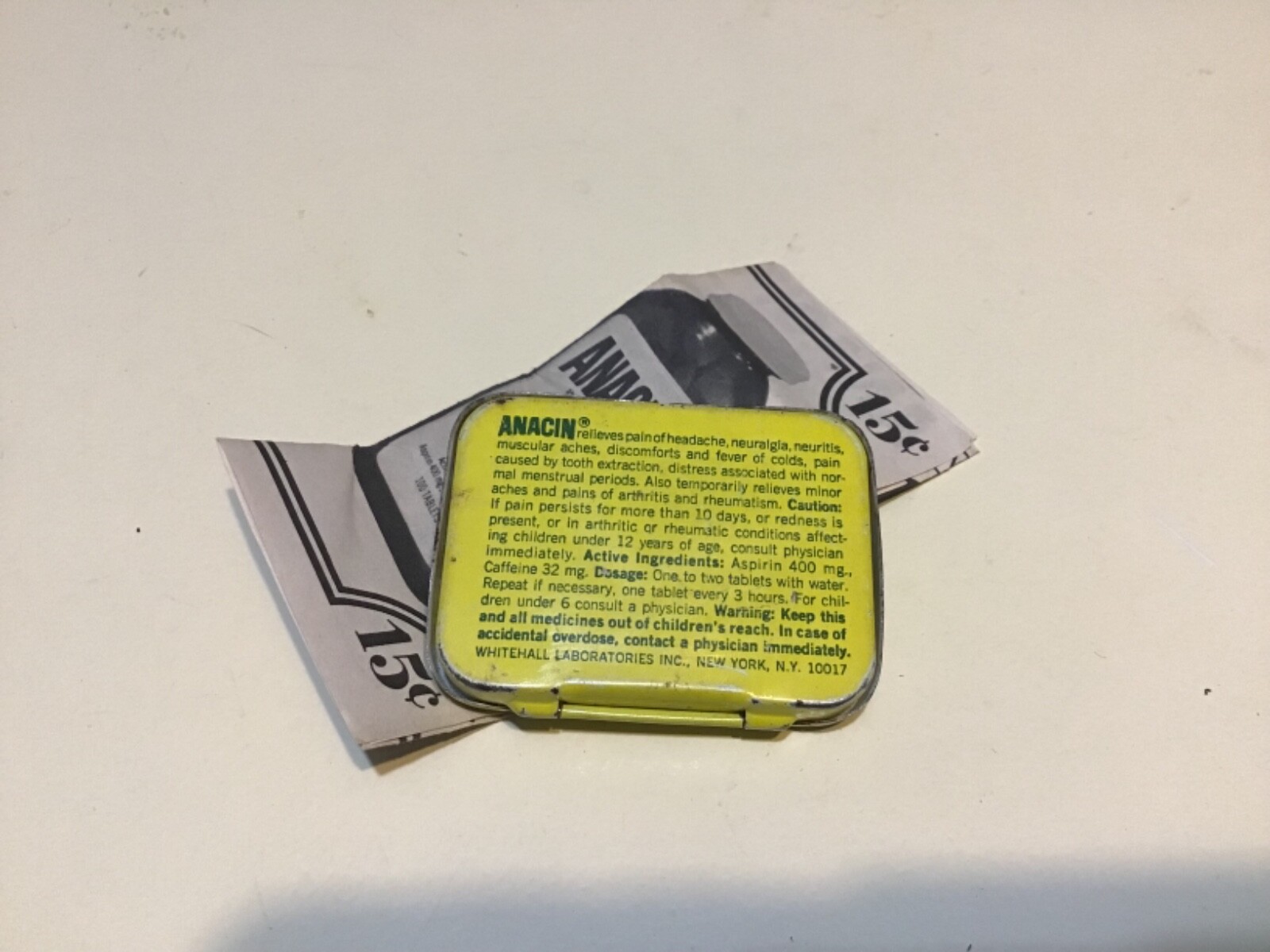 Vintage Bayer aspirin tin and vintage Anacin tin eBay