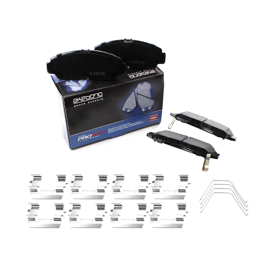 Juego de pastillas de freno delanteras de cerámica Akebono ProACT para Acura CSX RL TL TSX Honda Accord Foto 3 de 4