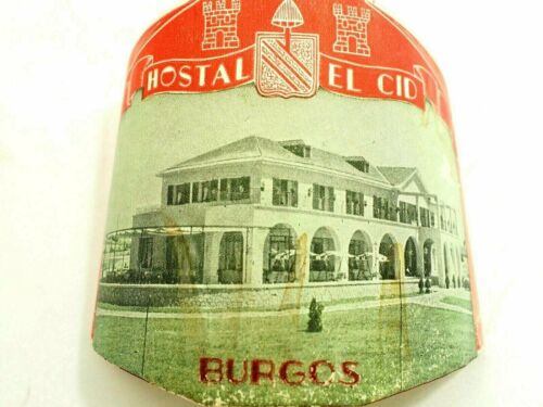 Hostal El Cid Burgos Spain Travel Luggage Label - Picture 1 of 4