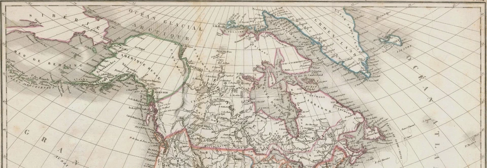 Mapa antiguo "Carte De L'Amerique Septentrionale" (América del Norte) A.Tardieu, 1821 Foto 3 de 4