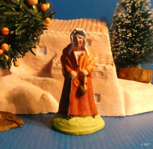 Santon Roi Mage Ancien En Terre Cuite – Cape Rouge – Hauteur 6 Cm – Vintage