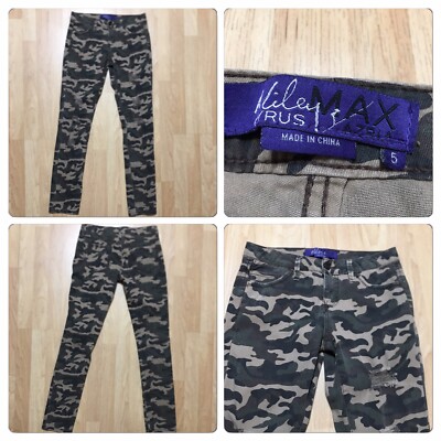 MILEY CYRUS Size 5 NWOT Max Azria Jeans Camouflage Faded Distress