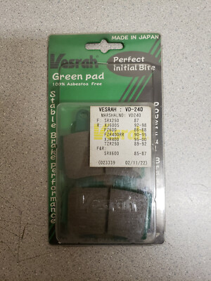 Yamaha SRX250 FZR400 Vesrah Brake Pads