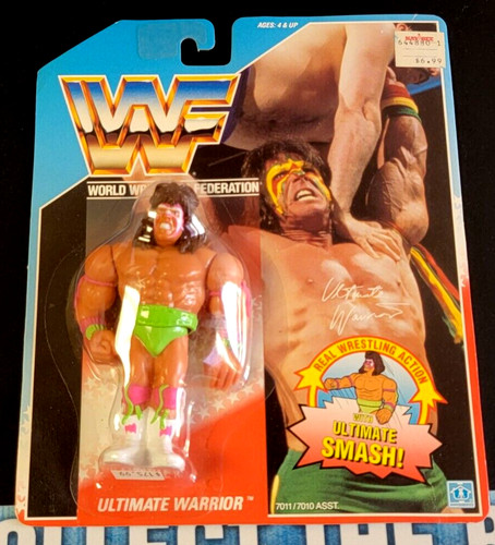 Vintage Hasbro WWF Ultimate Warrior Series 1 Blue ...