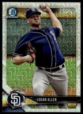2018 Bowman Mojo BCP99 Logan Allen San Diego Padres Baseball Card
