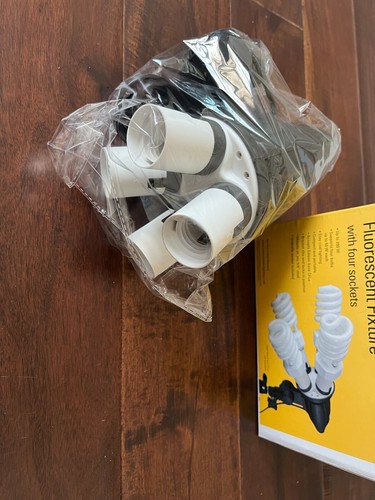 2NEW Impact 4 Socket Fluorescent Fixture w/6' Stand and Bulbs Photography Studio - Picture 4 of 14