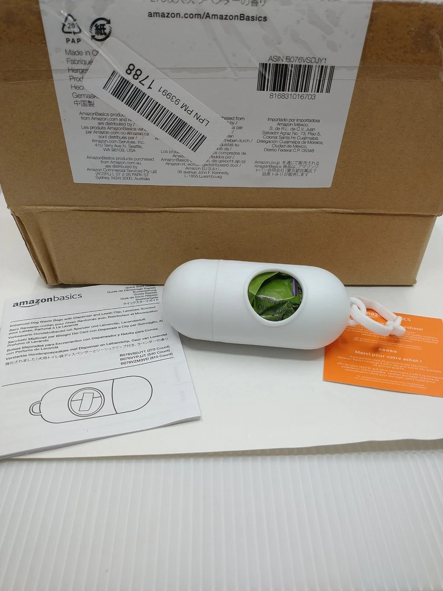 Amazon Basics 18 rolls of Dog Poop Bags with Dispenser and Leash