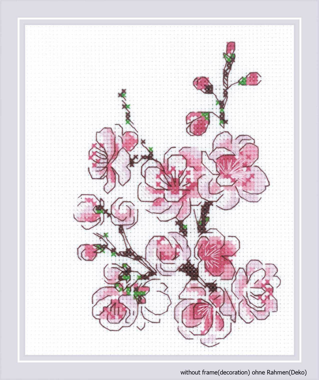 ""The Branch of Sakura"" embroidery kit cross stitch Riolis DIY