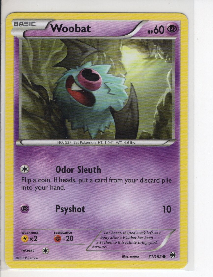 WOOBAT BREAKTHROUGH XY SET POKEMON CARD 71/162 LP | eBay