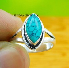 Turquoise Gemstone 925 sterling silver handmade Gift Ring US size 5 to 13