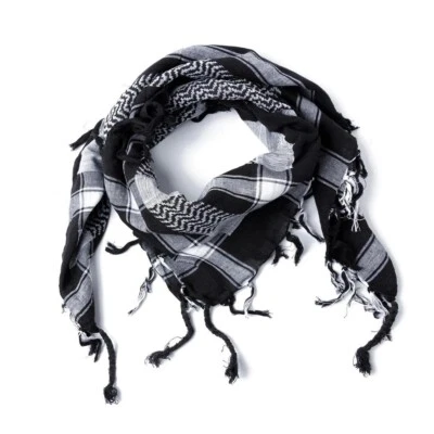 ROCK DADDY Palästinensertuch Shemagh Tuch schwarz mit weiß Halstuch Kopftuch Schal Kufiya