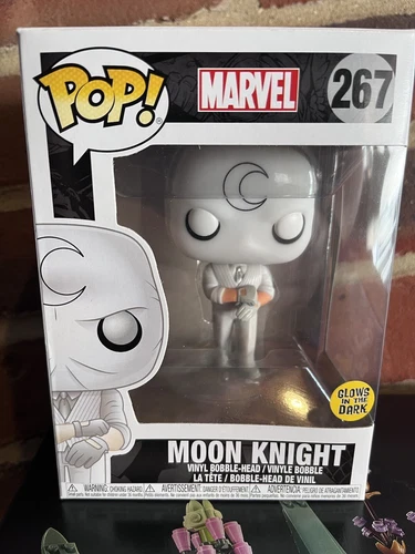 Funko Pop! Marvel #267 Caballero Luna Brilla en la Oscuridad GITD - SIN PEGATINAS EXCLUSIVAS