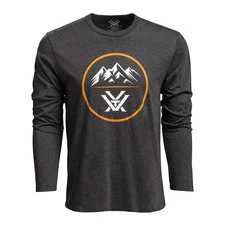 VORTEX Mens Three Peaks Charcoal Heather T-Shirt (222-01-CHH)