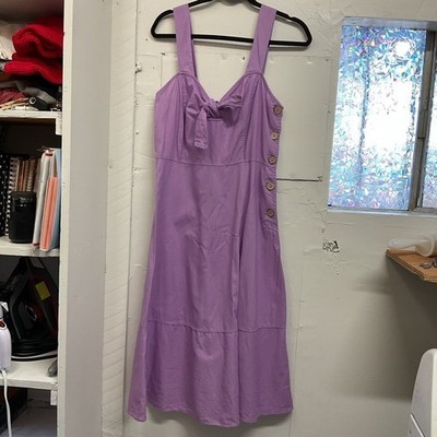 Chelsea & Violet Lilac Linen Knot Front Dress M | eBay Chelsea & Violet Lilac Linen Knot Front Dress M | eBay