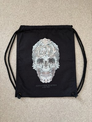 Alexander McQueen V&A Skull Drawstring Bag Rare Limited Savage Beauty Exhibition