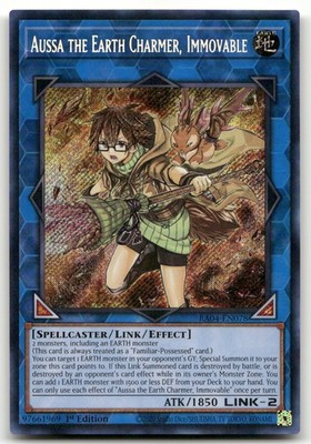 Aussa the Earth Charmer, Immovable (Secret Rare) NM Quarter Century Stampede YuG