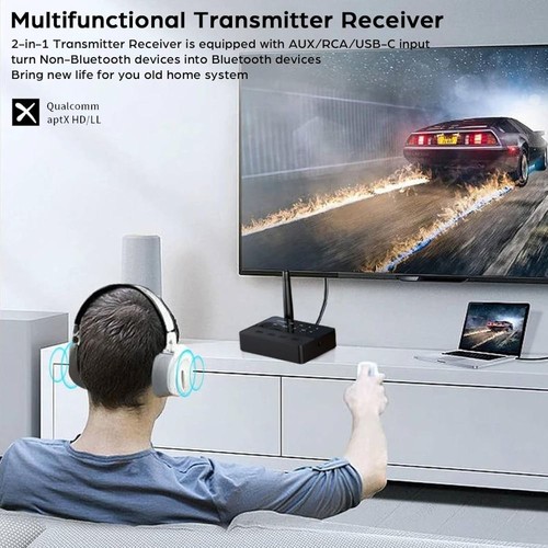 Dual Link Bluetooth 5.3 Transmitter Receiver Home Theater - Afbeelding 3 van 11