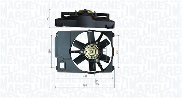 LüFter MotorküHlung Magneti Marelli 069422800010 12V 350W FüR Fiat Ducato Bus 2-image