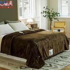 Electric Heated Blanket Fast Heating 4 Levels Machine Washable Auto Off New