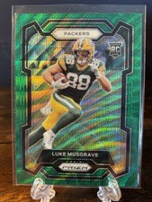 Panini Prizm Rookies Luke Musgrave Green Wave Rookie #337 Packers 2023